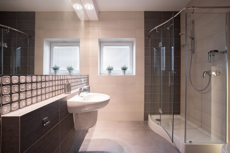 Glass Shower with Transparent Door